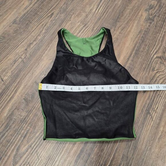 Koral Brauna Reversable  Infinity Bra Black & Leaf Green size small - Picture 10 of 11